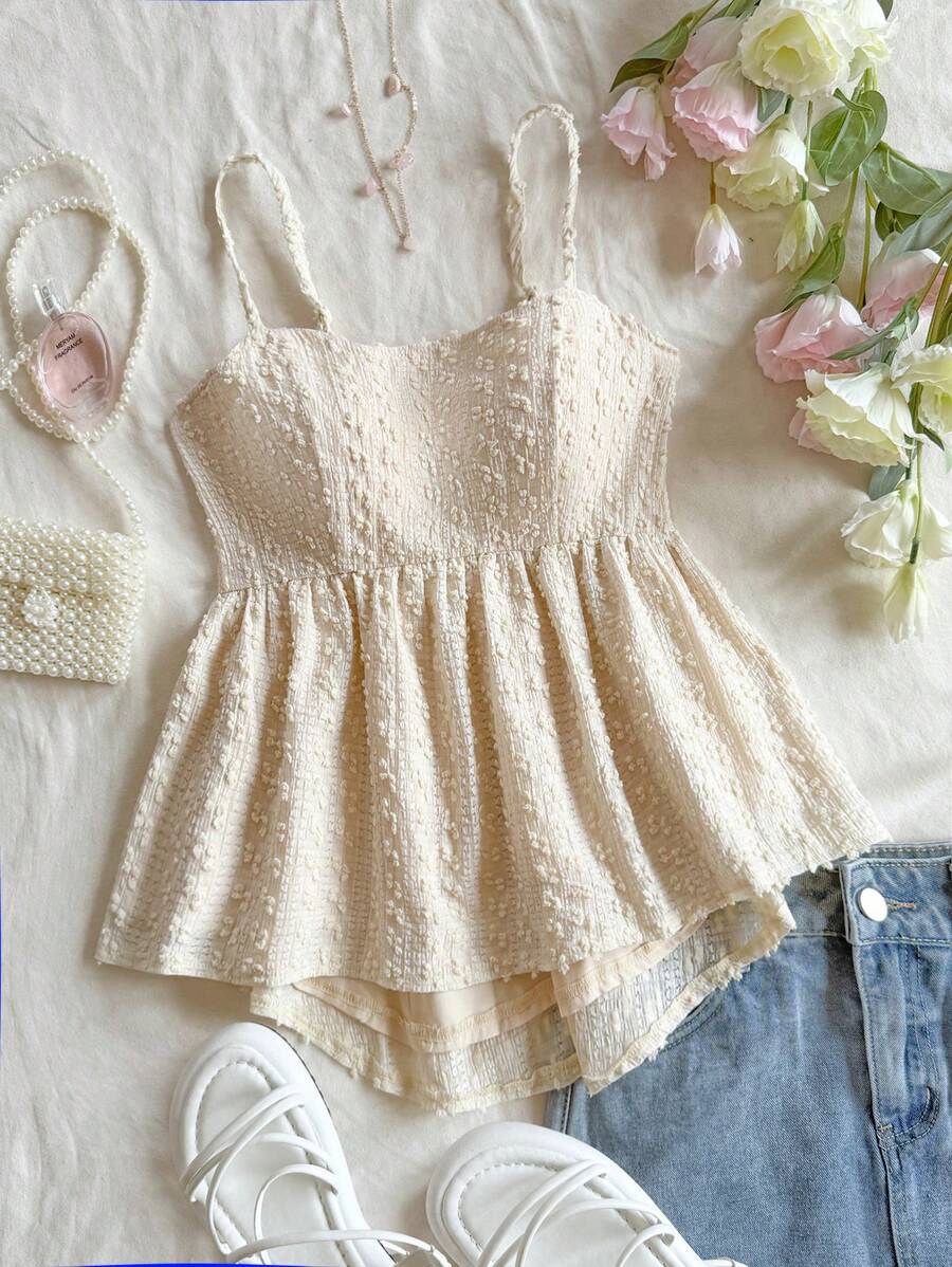 Soleia Canotta estiva casual e carina per donna taglia forte, per vacanze, laurea, matrimonio, ritorno a scuola, pranzo di Pasqua, con motivo floreale romantico, vita elastica, orlo asimmetrico, colore albicocca