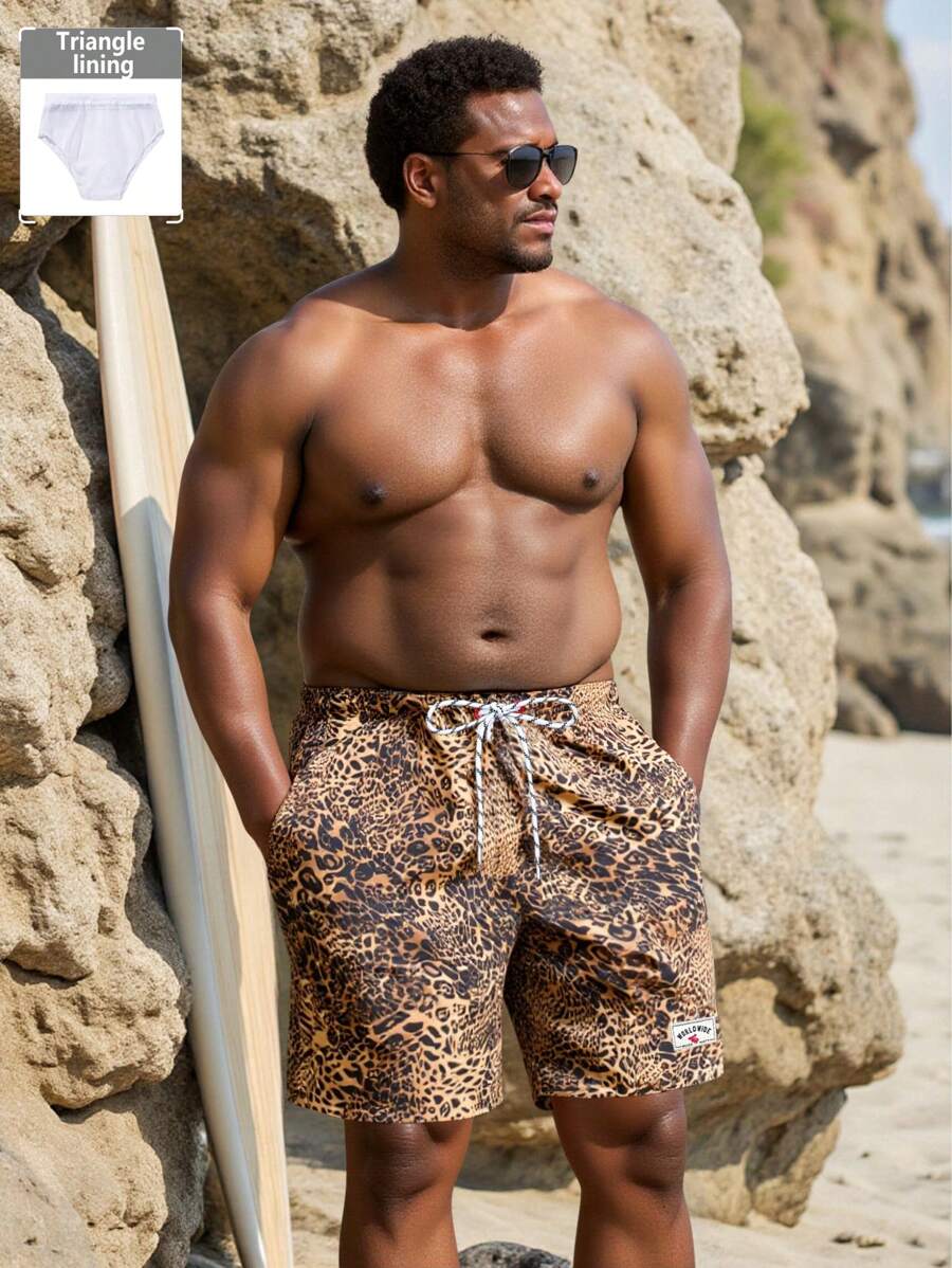 Manfinity VDAYZ Shorts de playa de moda para hombres, aptos para el verano