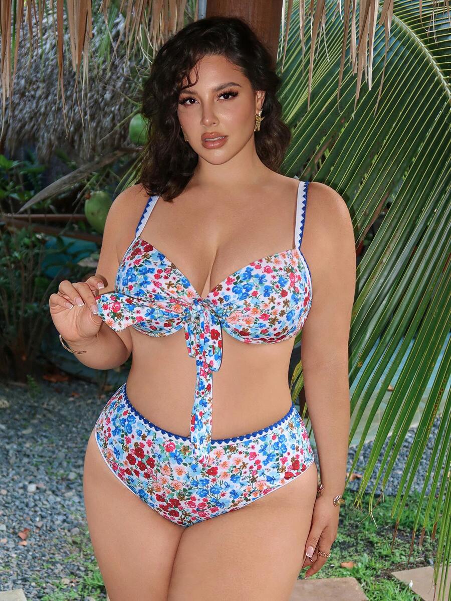 Swim Vcay Costume da bagno da donna casual da vacanza, taglia comoda