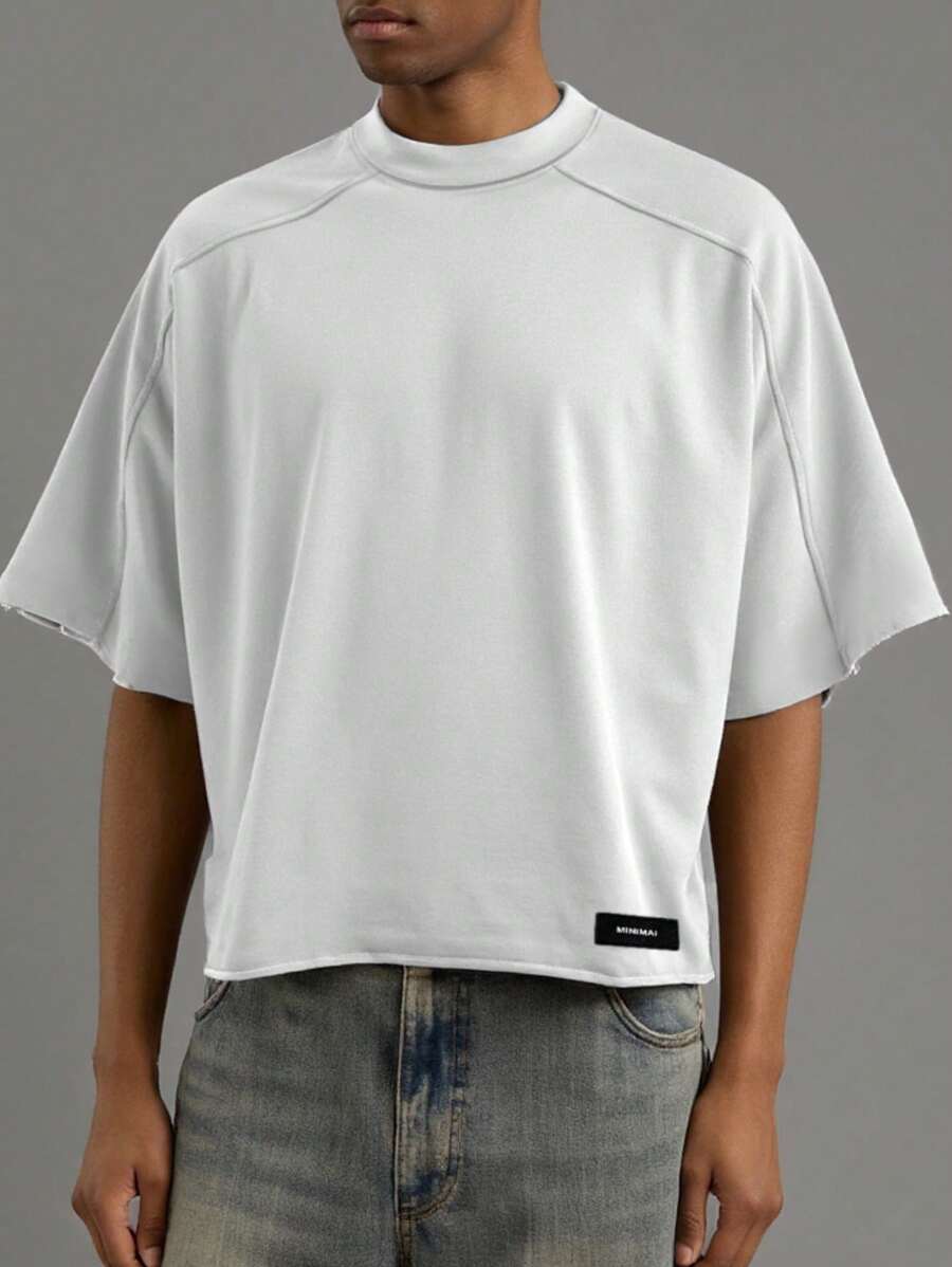 Manfinity Hypemode Men's Casual Loose Fit Round Neck Short Sleeve T-Shirt, Summer