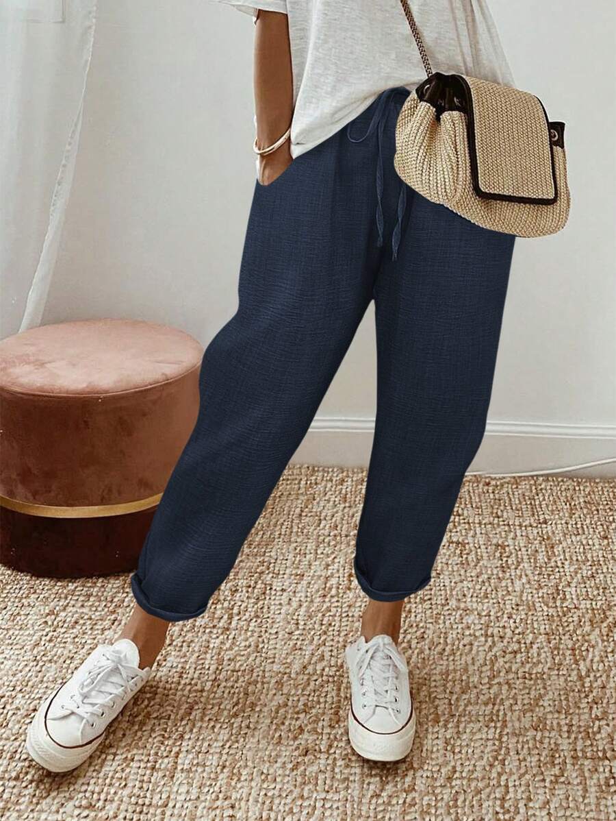 Calvaya Jeans skinny de mujer de mezclilla azul con textura para primavera/verano