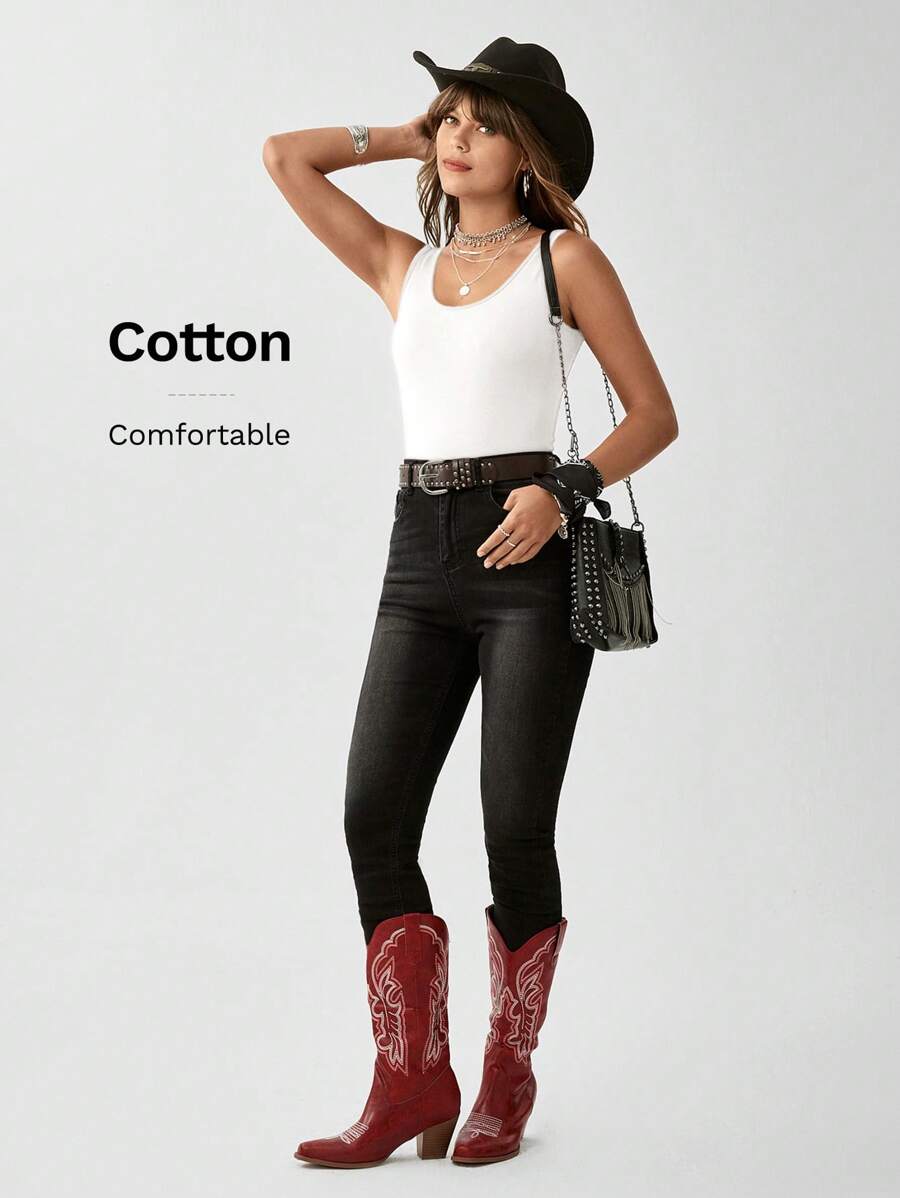 Wildy Solid Form Fitted Tank Top