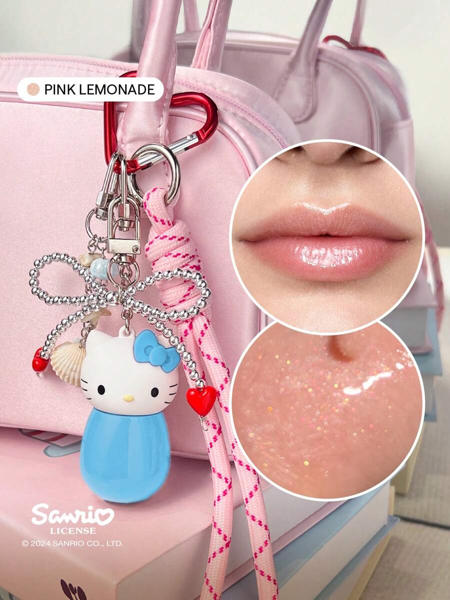 Hello Kitty|SHEGLAM Poolside Perfection Lip Glaze-Pink Lemonade Moisturizing Lip Gloss High-Shine Glossy Glow Non-Sticky Liquid Lipcolor Liquid Lipstick Lip Oil Lip Care Hydrating Non-Sticky Lip Makeup Graduation Birthday Holiday Summer Fall Autumn Y2K Fancy Fashion Women Makeup Cosmetic Party Beach Travel Camping Outdoors School Campus Trip Festivals Decor Gift Present Rose Girl Cosplay Best Color Charm Vibe