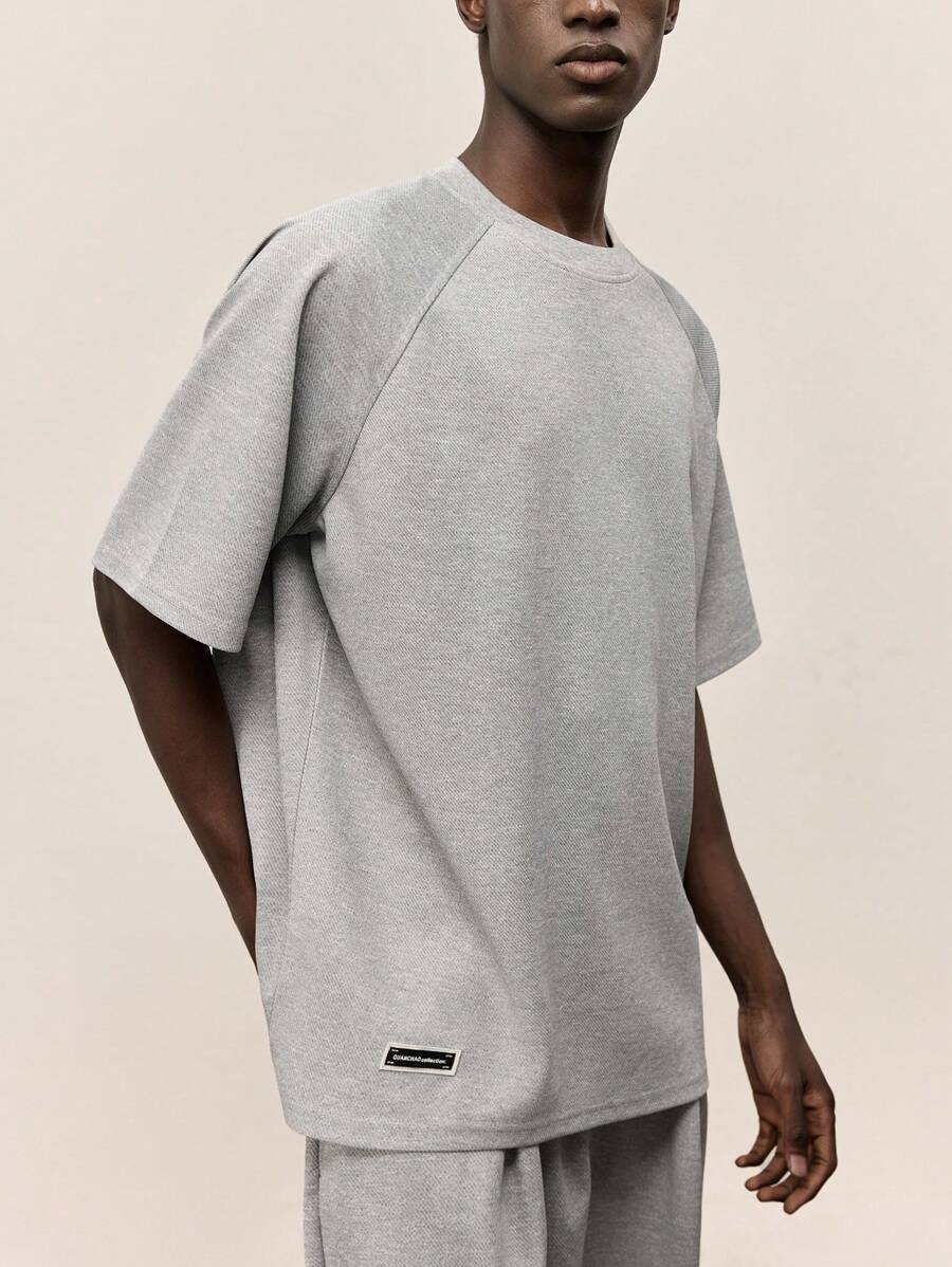 Ontre Camiseta casual de verano 2025 para hombres, adecuada para vacaciones, playa, uso diario, fiesta de graduación, corte holgado y manga raglán