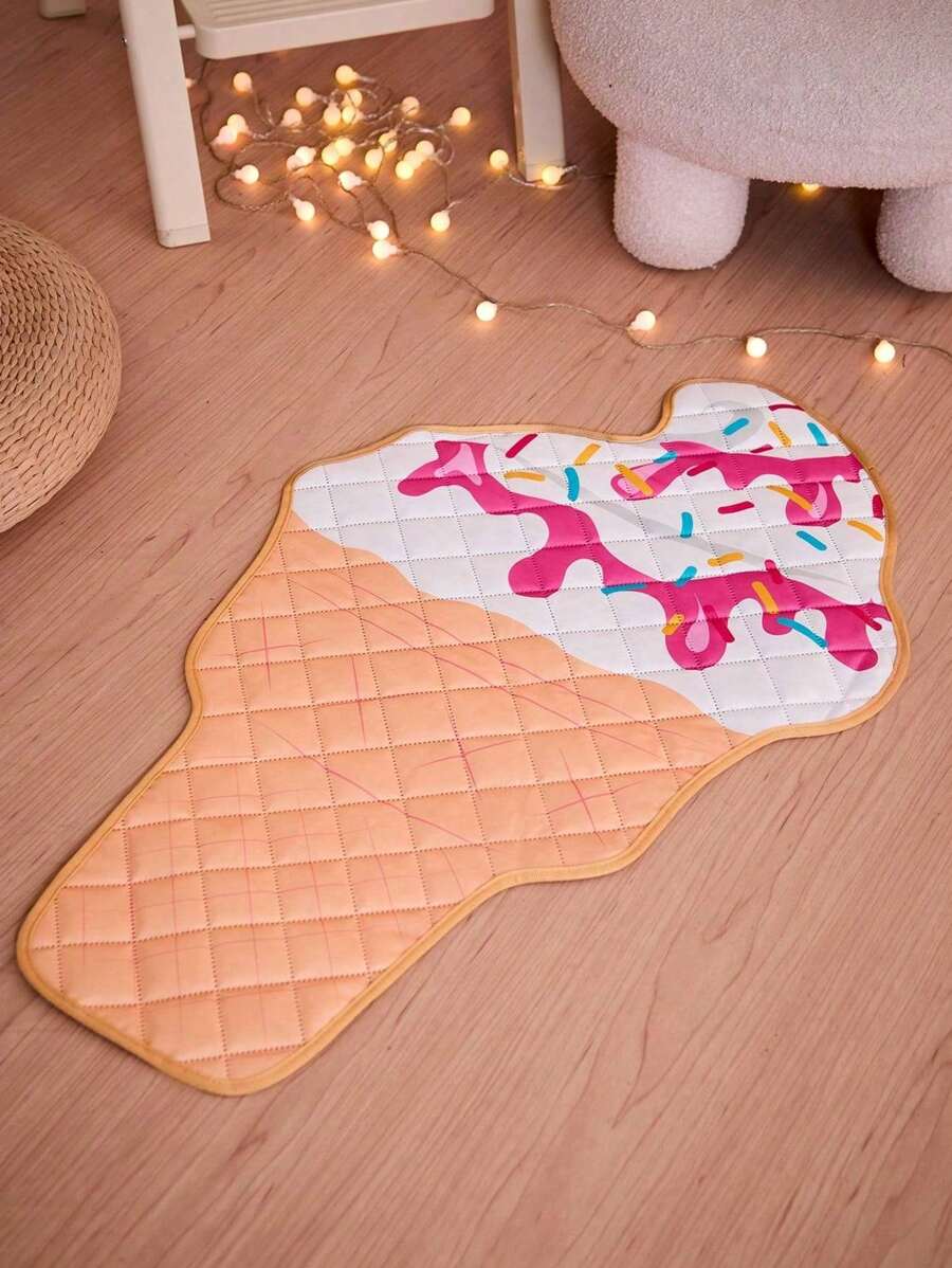 PETSIN Ice Cream Shaped Pet Cool Mat, Comfortable Breathable Fabric For Cats And Dogs In Summer To Lower Temperature