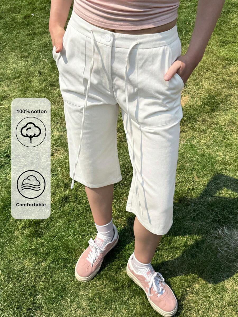 CovetEZ Pantalones de unicolor para mujer, de moda para el verano