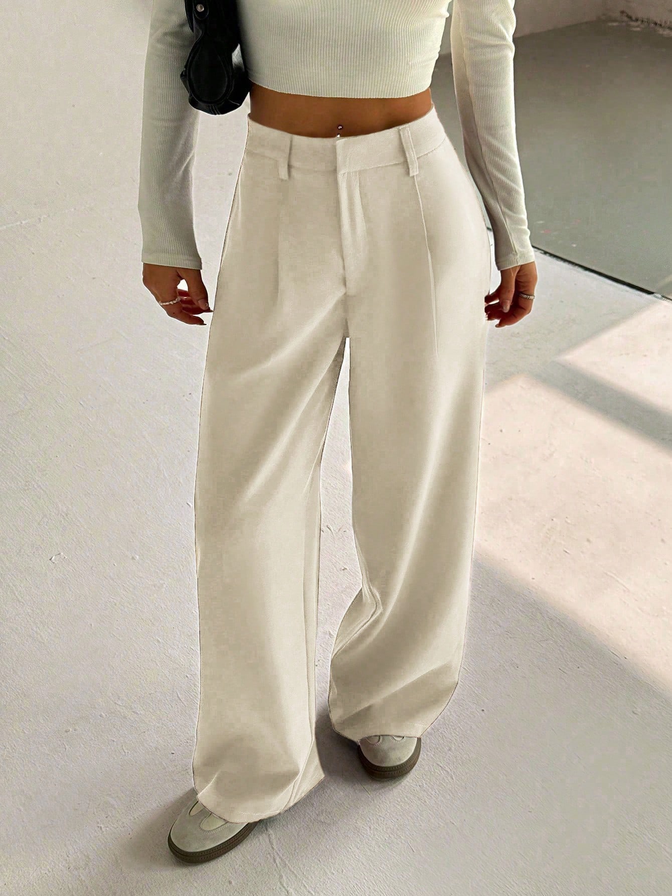 StreetHx Elegante, slanke, casual, wijde broek voor dames