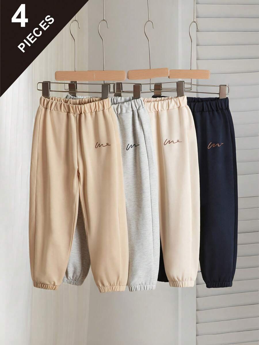 Kleine Jungen 4 Stücke/Set Lässig Sport Hose, Knöchellange Jogginghose, leicht