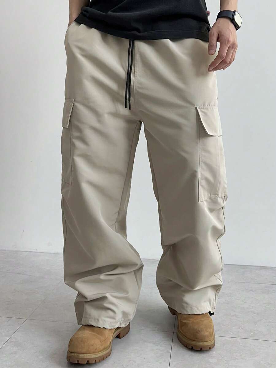 DAZY Pantalones cargo casuales de unicolor para hombres en primavera