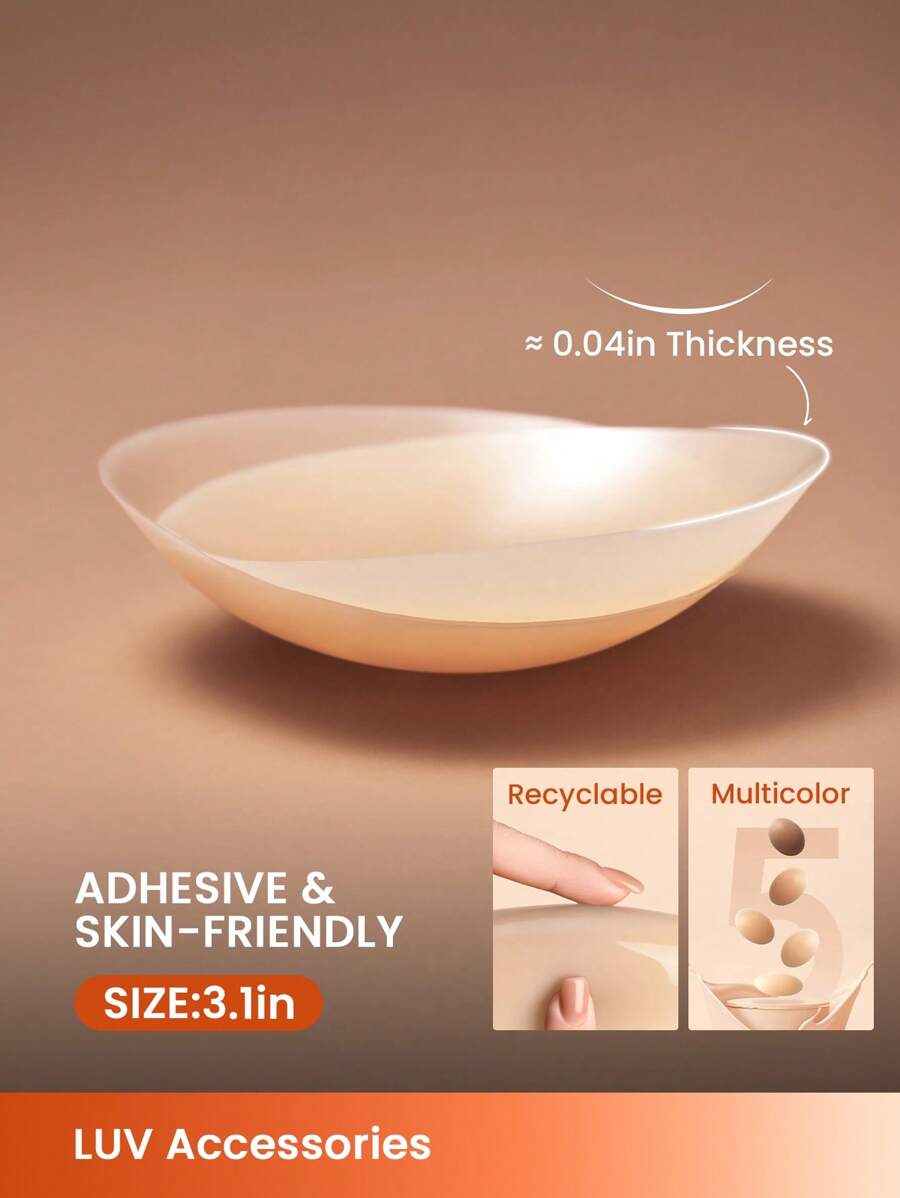 LUVLETTE Reusable Sticky Adhesive Silicone No Show Nipple Covers-A Good Choice For Slim-Fitting T-Shirts