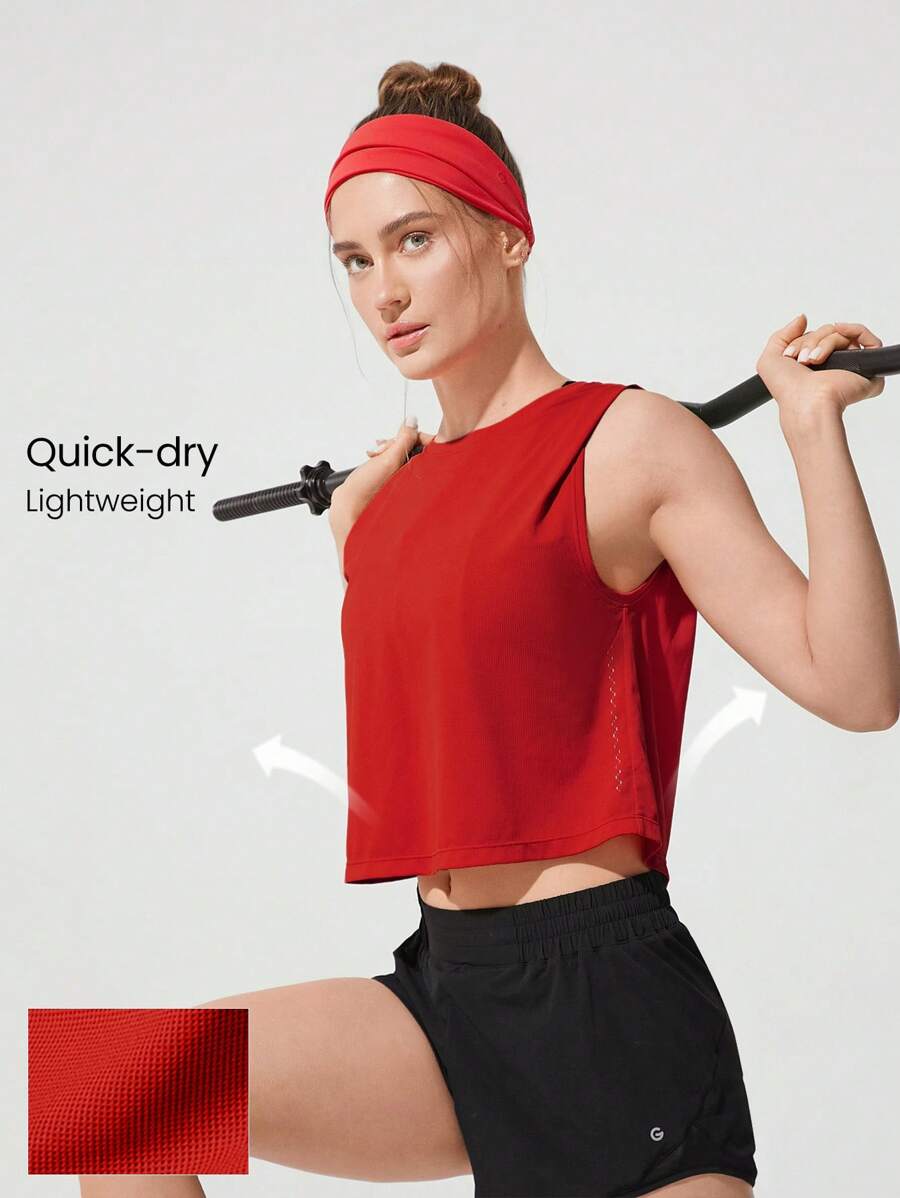 GLOWMODE T-shirt décontracté à coupe ample, séchage rapide, anti-humidité pour le yoga, le studio et la gym en été