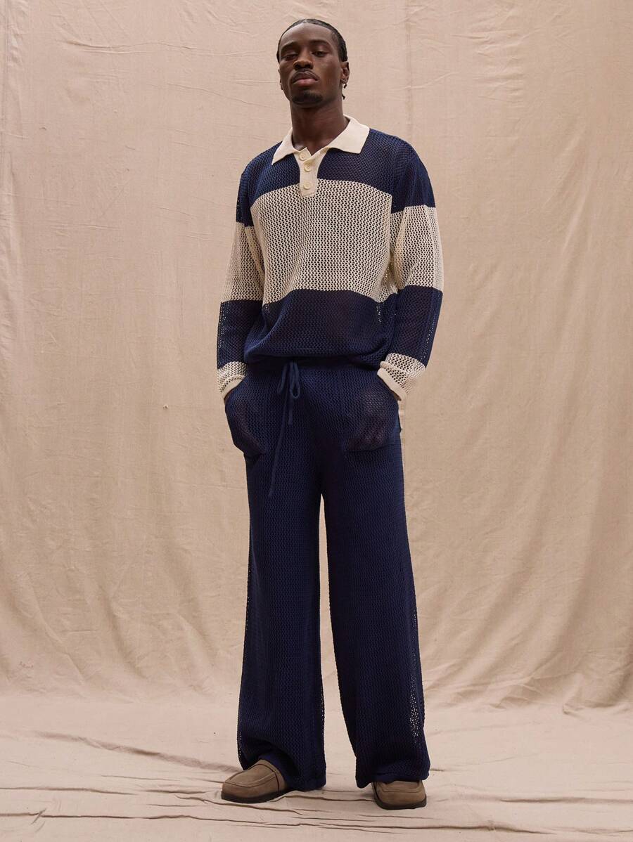 Musero Pantalón de pierna recta con bolsillo lateral de cordón tejido, para primavera, verano y vacaciones