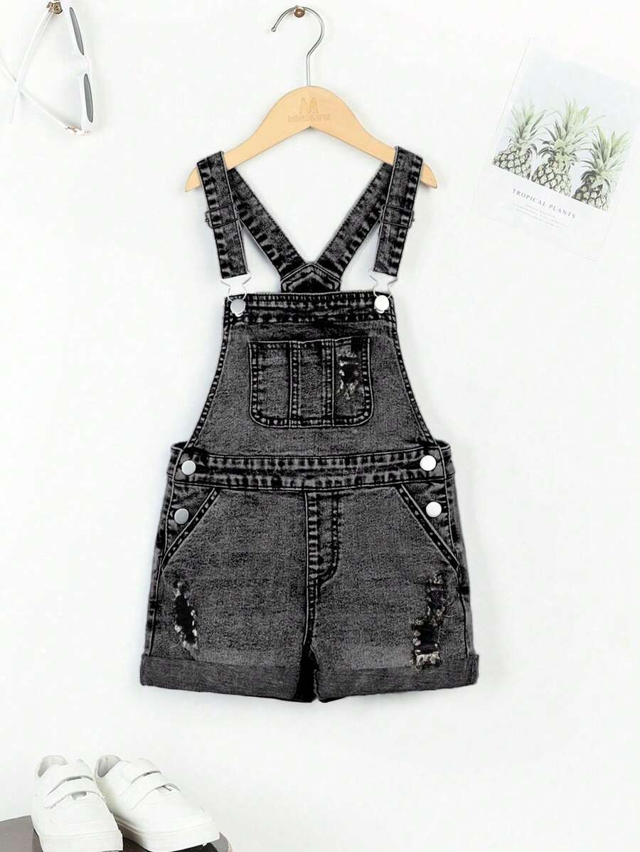 Tween Girls/Teens Street Casual Outdoor Fashion Summer Suspender Shorts,Holiday,Summer,Travel Summer Holiday