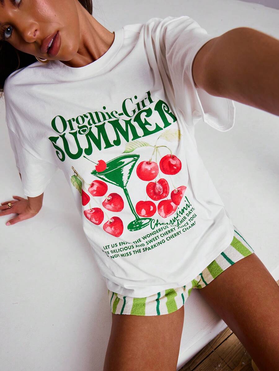 MUSERA Women T-Shirts Organic Girl Summer Graphic Tee Oversized Airport Outfits Holiday Summer Graphic Tees Fall Back To School