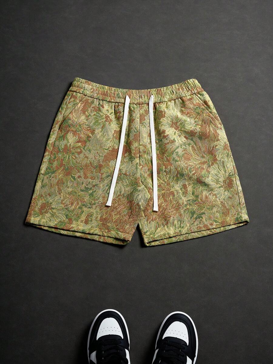 Manfinity Homme Pantalones cortos casuales con cordón para hombre, adecuados para el verano