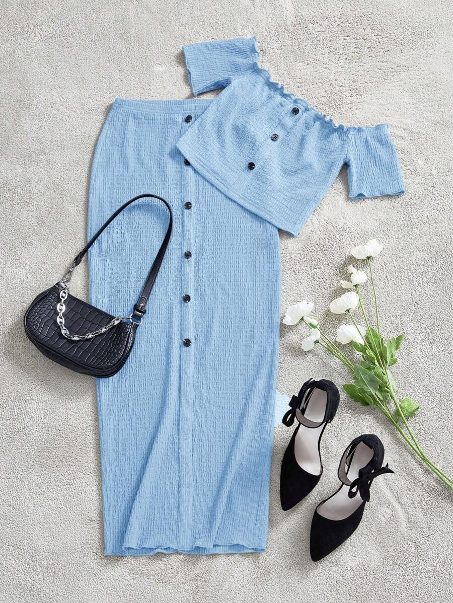 Mulvari Women Two Pieces Outfits For Daily Wear
