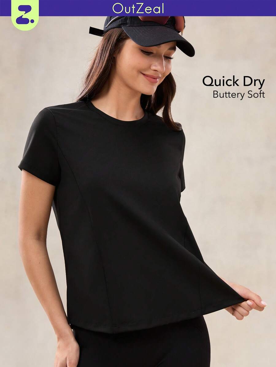 OutZeal T-shirt a maniche corte con scollo rotondo, morbida e assorbente, vestibilità rilassata, adatta per attività quotidiane