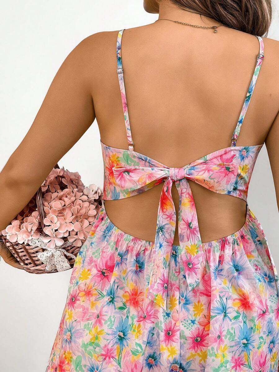 SHEIN VCAY Tuta con bretelle larghe e taglie comode, tutina estiva elegante