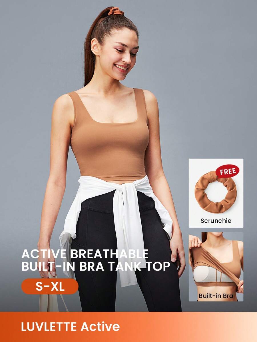 LUVLETTE Yoga-Tanktop mit geringer Auswirkung für den täglichen aktiven Einsatz, lässig-sportlich als Oberbekleidung, Basis-Sport-BH, bequeme Muss-Habe-Artikel