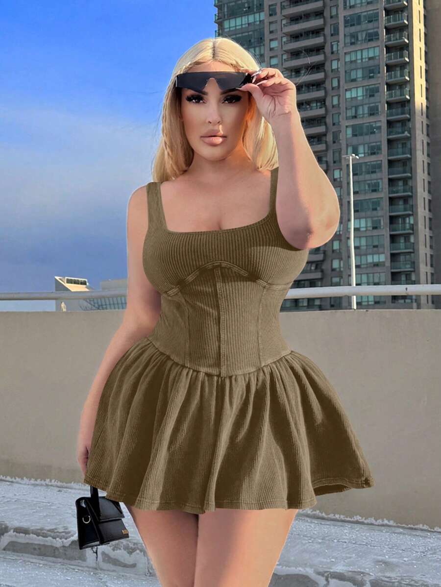 SHEIN SXY Vestido de verano de talla grande