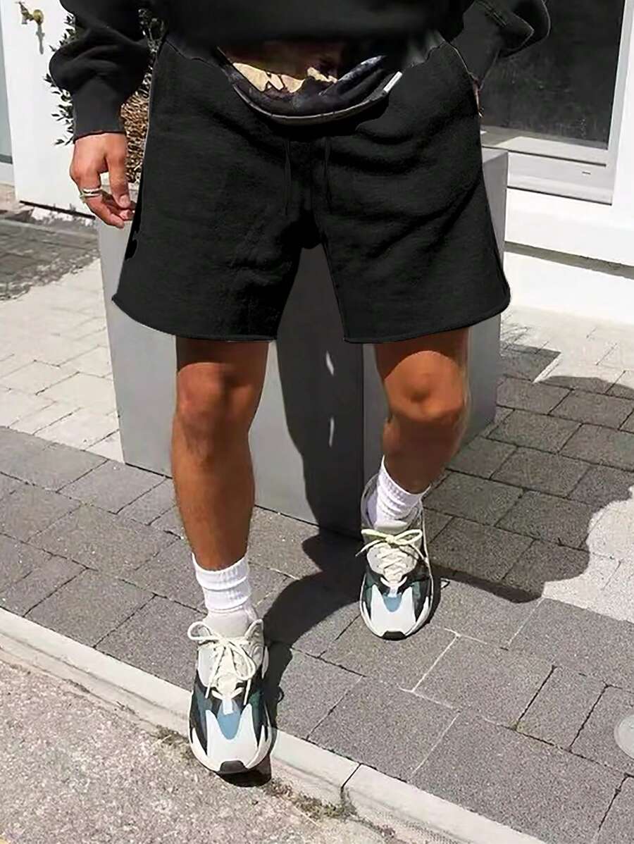 Manfinity Hypemode Pantaloni scurți sport casual pentru bărbați, cu talie și buzunare, stil sport