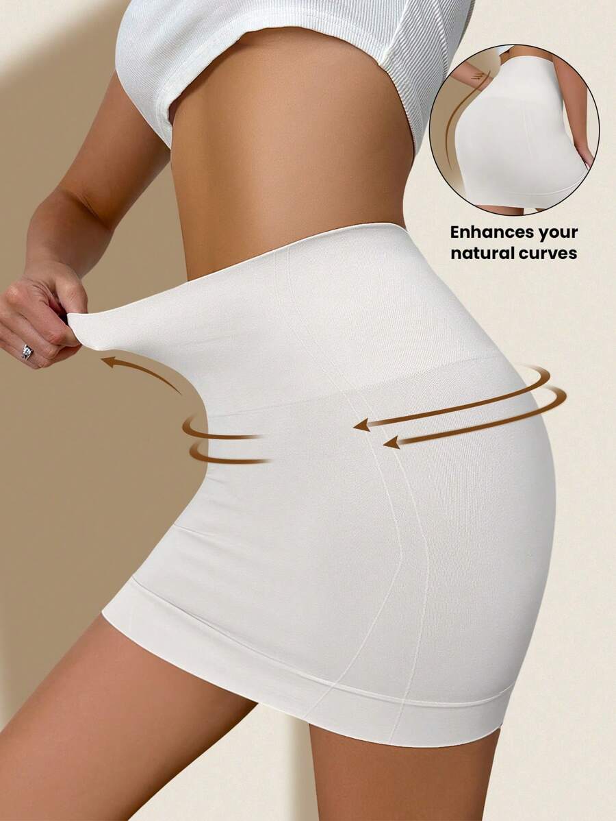 NudeFit 1pc Women Seamless Formfitting High Cinched Waist Mini Skirt