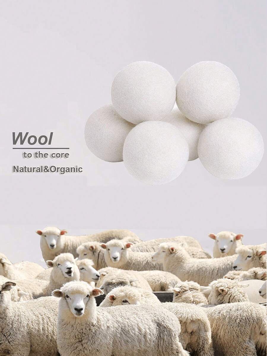 3/6pcs Wool Dryer Balls Drying Balls For Laundry,Reusable As Natural Fabric Softener, Reduce Clothing Wrinkles, Drying Clothes Faster