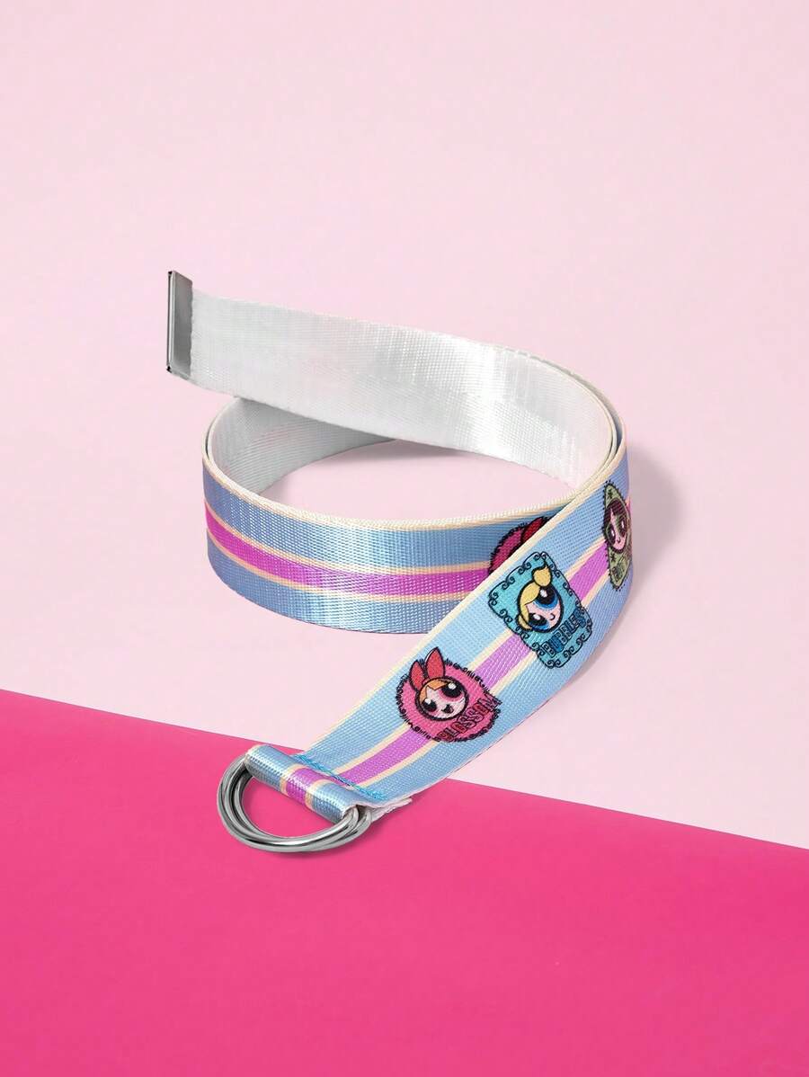 THE POWERPUFF GIRLS X SHEIN Blumen, Blasen, Butterblumen Muster Süßer & Modischer Gürtel