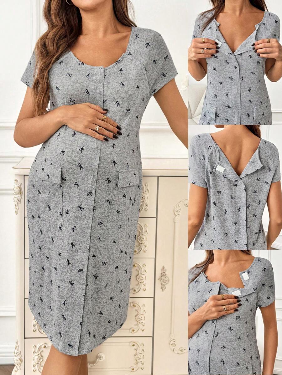 SHEIN Kleidung für Geburt und Wochenbett Pyjama Pyjama-Kleid Loungewear Nachthemd Bademantel Nachtwäsche Unterwäsche & Nachtwäsche Pyjama-Set