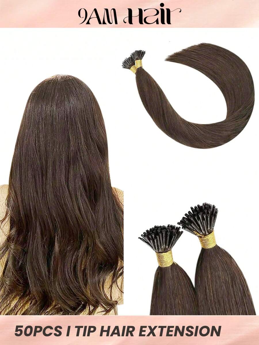 Extensions de cheveux humains brésiliennes de type I en cheveux humains Remy à la kératine 100% naturelles, capsules sur extensions de cheveux pour femmes