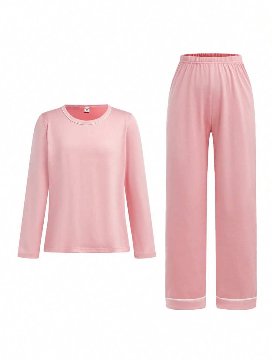 BloomMama Pijama largo para niña preadolescente, set de 2 unidades (8-12 años)