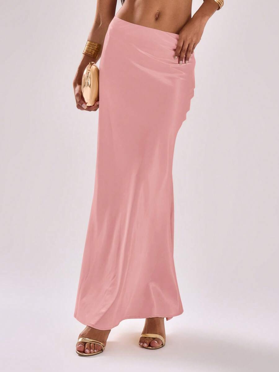 MUSERA Low Rise Slim Fit Maxi Skirt Spring Summer Boho, Elegant, Holiday Vacation