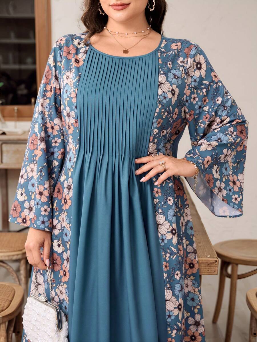 Al Najma Vestito casual semplice a maniche lunghe, adatto per l''estate, disponibile in taglie comode