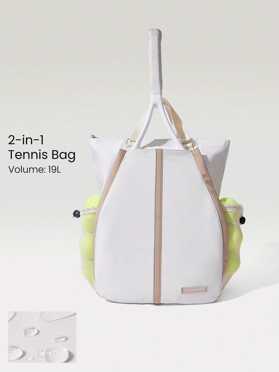 GLOWMODE Mochila para raquetes com alças ajustáveis de 19L para quadra, armazenamento multicamadas, tênis, golfe, uso casual diário