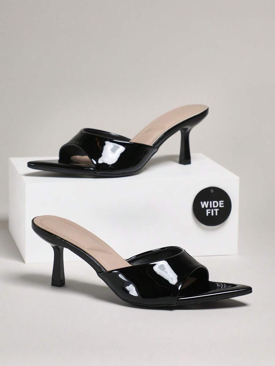 SHUZIA Party Elegant Wide Fit Women Comfortable Point Toe Kitten Heel Sandals