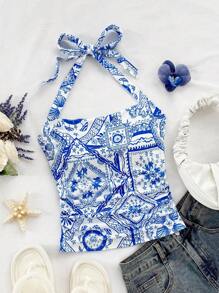 Azul y blanco