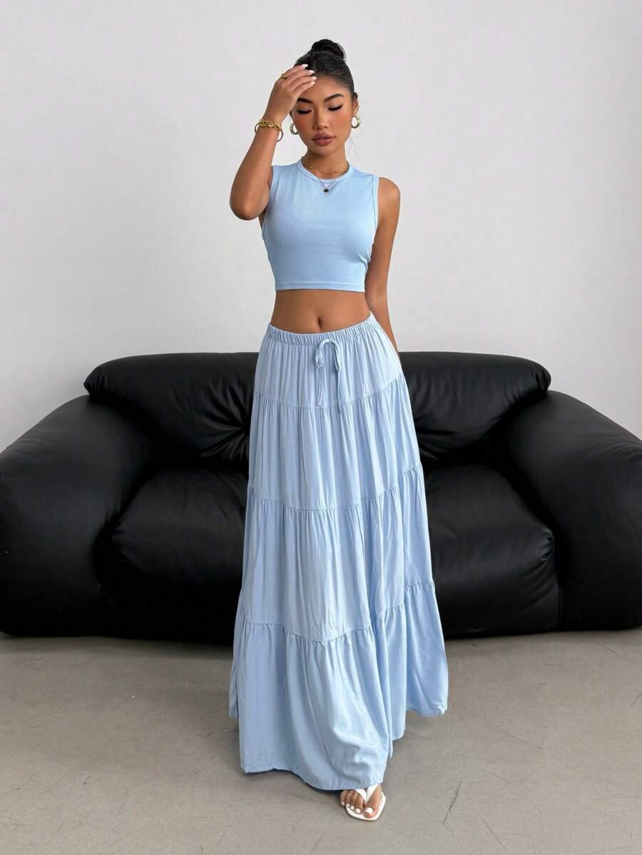 SHEIN EZwear Women Two Pieces Outfits For Daily Wear
