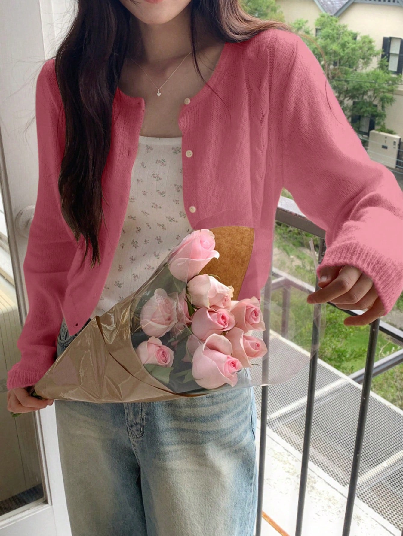 美品【GRANCY】DestructionDesign BigCardigan GRANCY】Destruction Design Big Cardigan