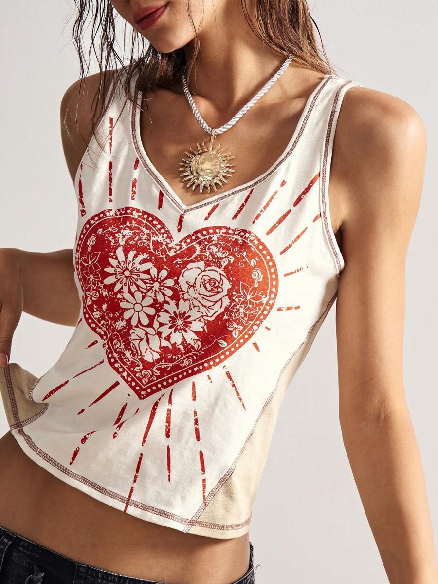 Bohemela BOHO Knitted Color Block Casual Fitted Women Camisole