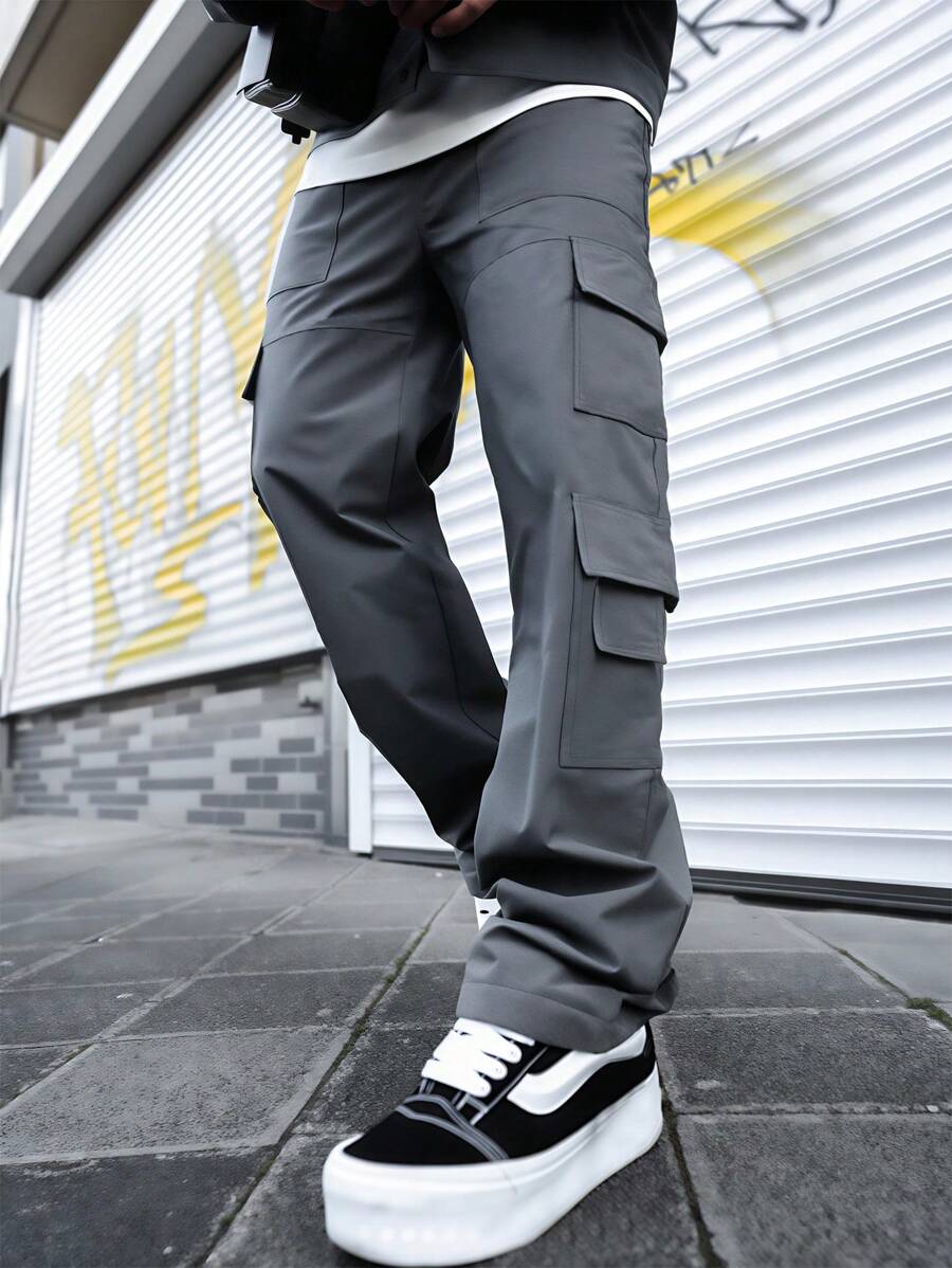 Manfinity LEGND Pantalones cargo casuales de unicolor para hombre