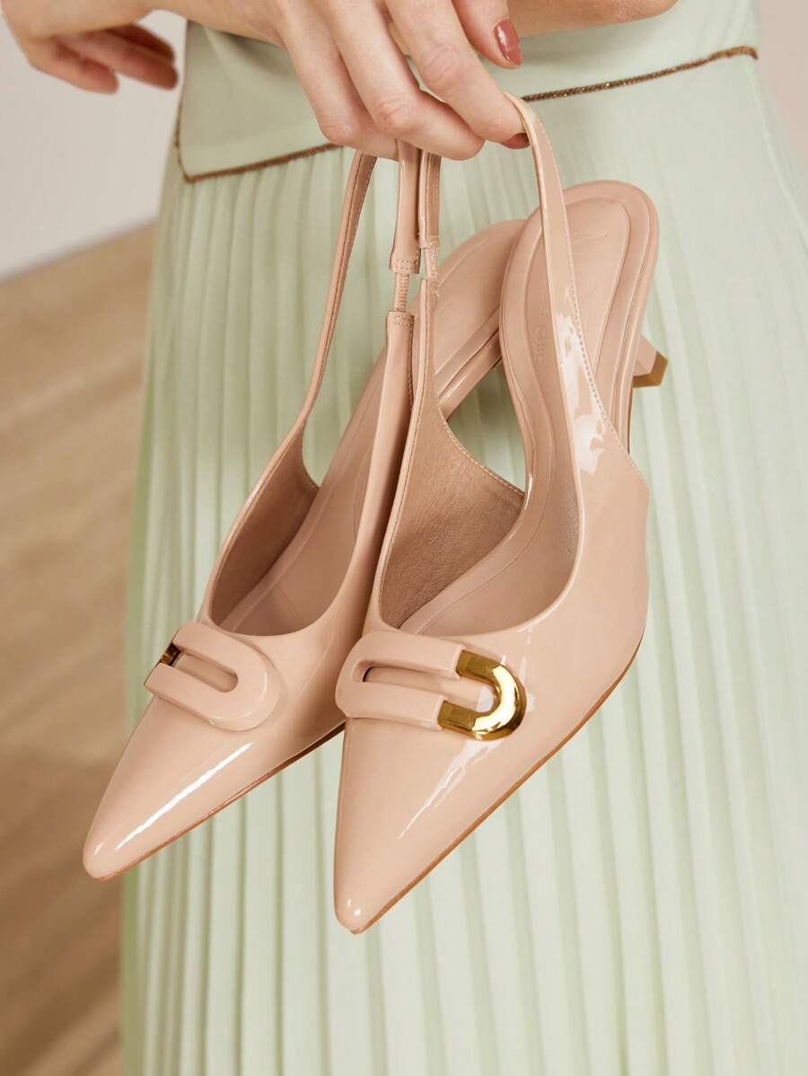 MOTF PREMIUM WOMEN'S POINTED TOE LOW HEEL PUMPS, SUITABLE FOR EVERYDAY WEAR, ALL SEASON