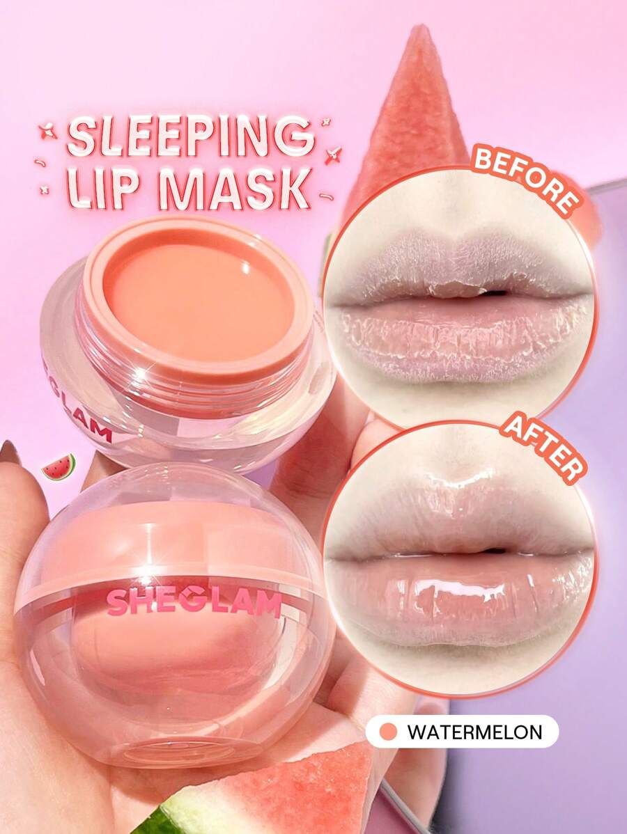 SHEGLAM Sweet Dreamz Lip Sleeping Mask-Watermelon Graduation Birthday Holiday Summer Fall Autumn Y2K Fancy Fashion Women Makeup Cosmetic Party Beach Travel Camping Outdoors School Campus Trip Festivals Decor Gift Present Rose Girl Cosplay Best Color Charm Vibe