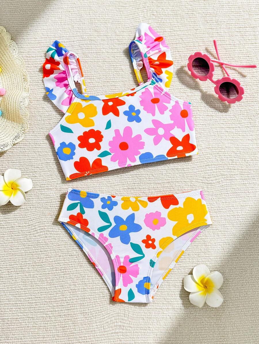 Set da bagno floreale per ragazze giovani, alla moda e carino