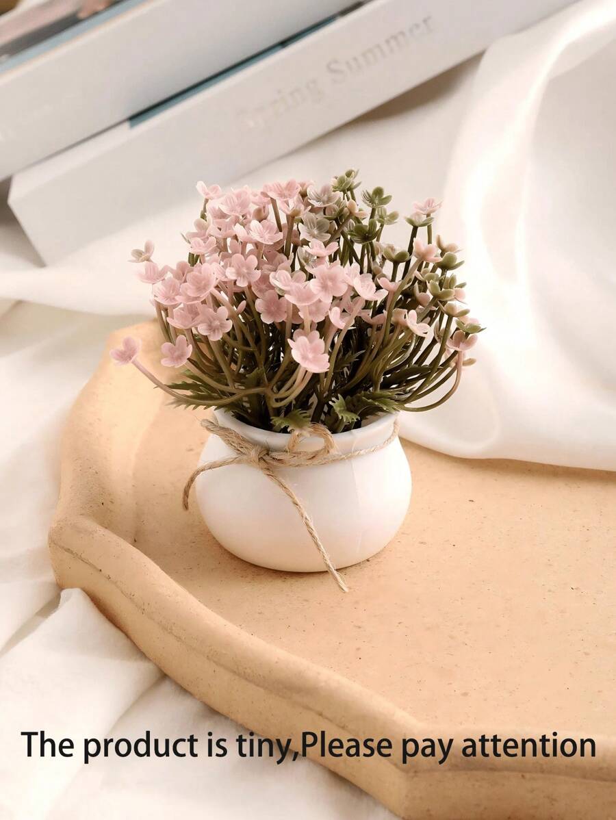 SHEIN 1pc Mini Realistic Potted Plant Decor, A Lovely Gift Gifts Birthday Graduation