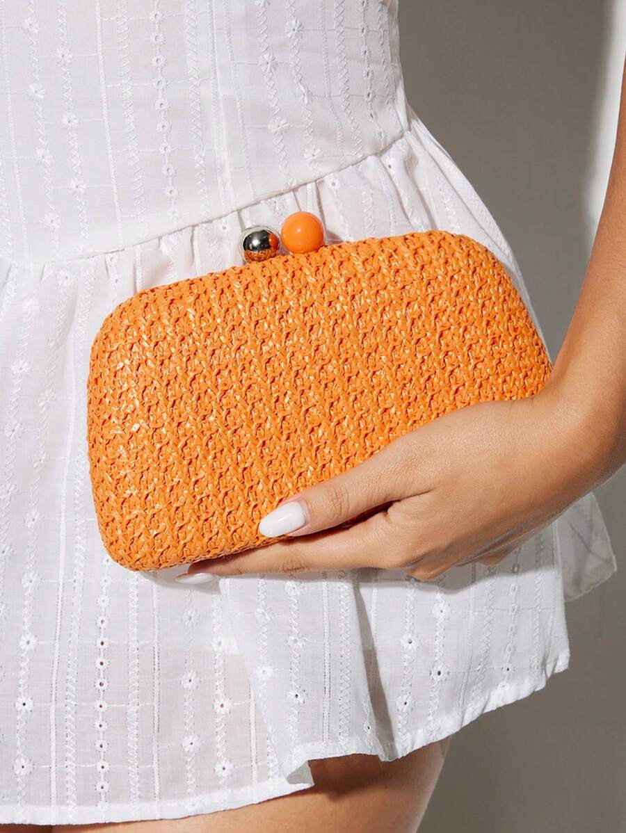 SHEIN BAE Women's Fashion Elegant Plain Color Clutch Bag For Work