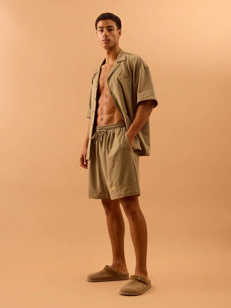 Musero Pantalones cortos tipo jersey de talle alto con cintura elástica de cordón, ideal para verano, primavera, vacaciones y playa