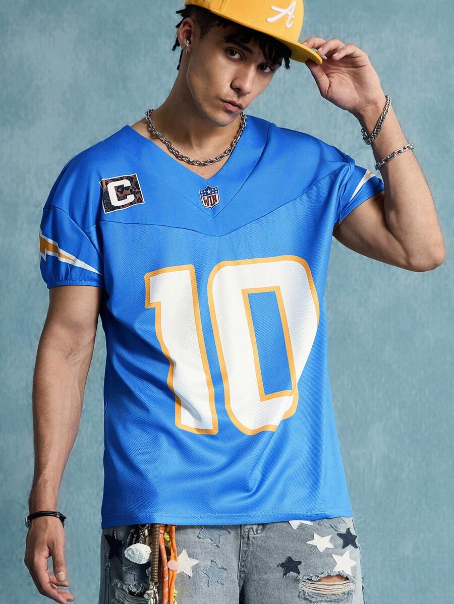 ROMWE MEN Street Life Camiseta deportiva de manga corta con cuello en V y bloques de color para hombre, camiseta de fútbol