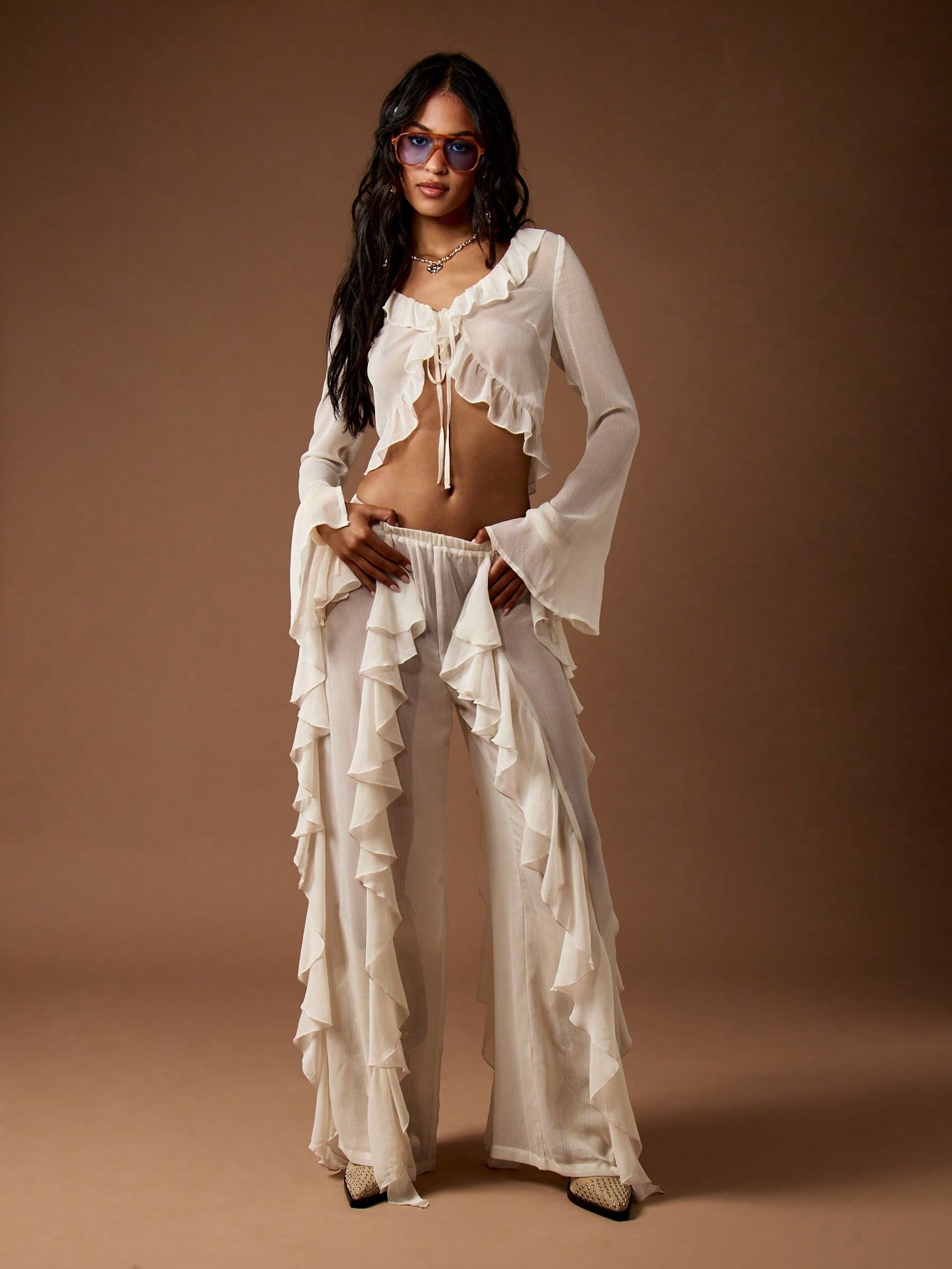 パンツ TYPESERVICE Mixed Pattern Ruffled Pants DIY Ruffle Pants (easy) | How to| DREAM Episode 11|Dream