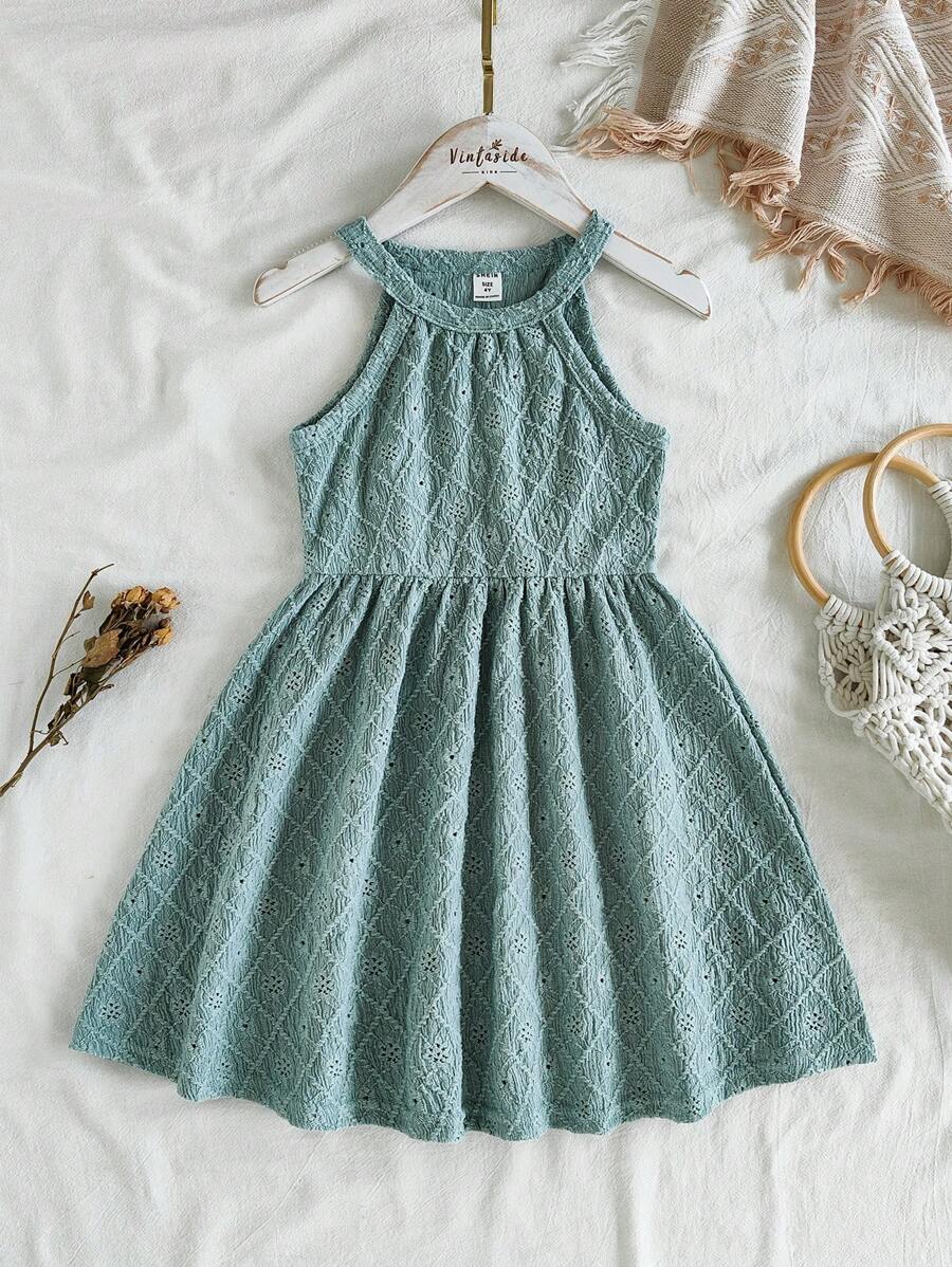 Vintaside Kids Girls Summer Style Fashionable And Stylish High-End Cami Dress, Suitable For Beach Vacation, Parties, And Gatherings