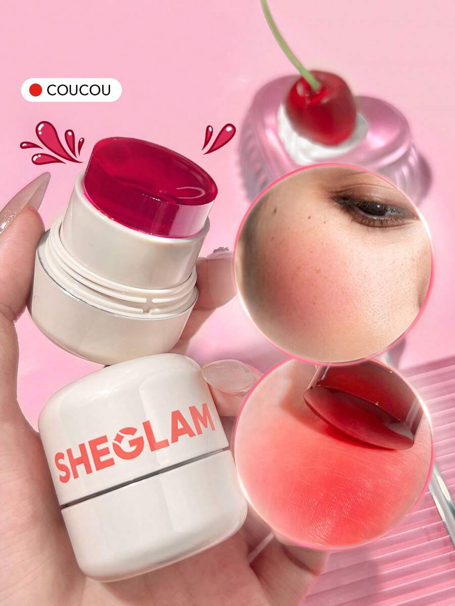 SHEGLAM أحمر شفاه وخدود مرطب من جيلي ليشوس-4 ألوان من كوكو-أحمر خدود مائي يدوم طويلاً-صبغة طبيعية مزدوجة الاستخدام-مكياج للوجه بملمس هلامي حمره حفل التخرج عيد ميلاد عطلة صيف خريف واي تو كيه أنيق أزياء نساء مكياج مستحضرات تجميل حفلة شاطئ سفر تخييم في الهواء الطلق مدرسة حرم جامعي رحلة مهرجانات ديكور هدية هدية وردة فتاة تنكر أفضل لون سحر أجواء